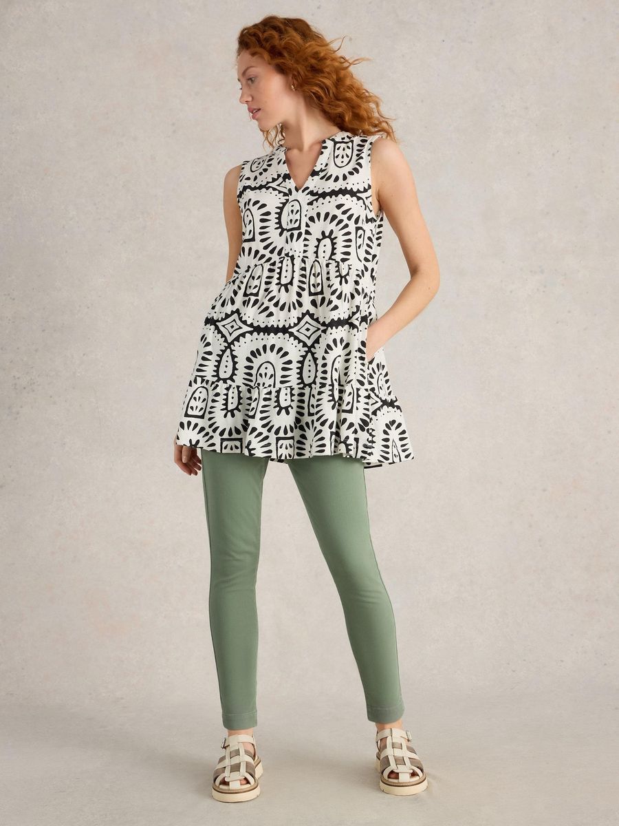 Schmale verkürzte Stretch-Jeggings
