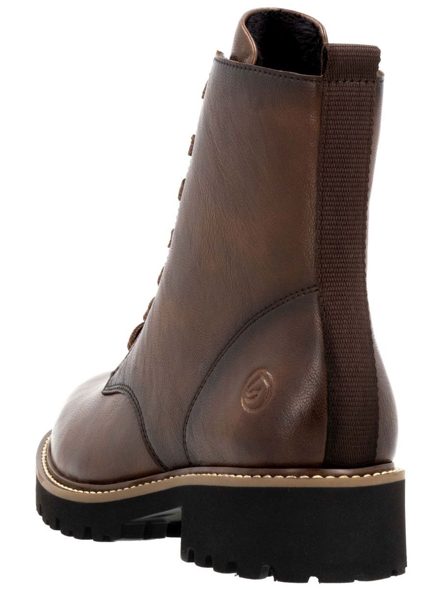 Zeitlose Leder-Schnürstiefeletten