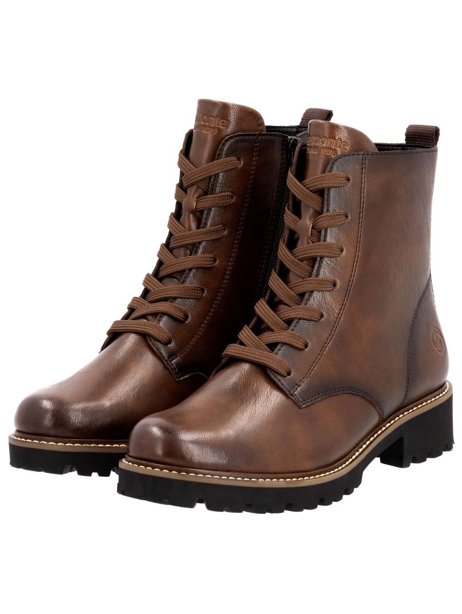 Zeitlose Leder-Schnürstiefeletten