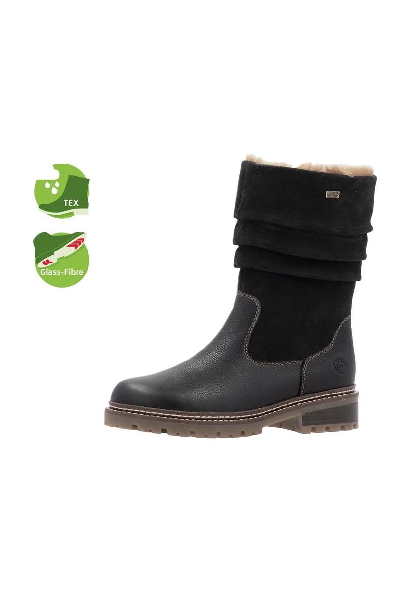 Geshopte Winterstiefeletten aus Leder