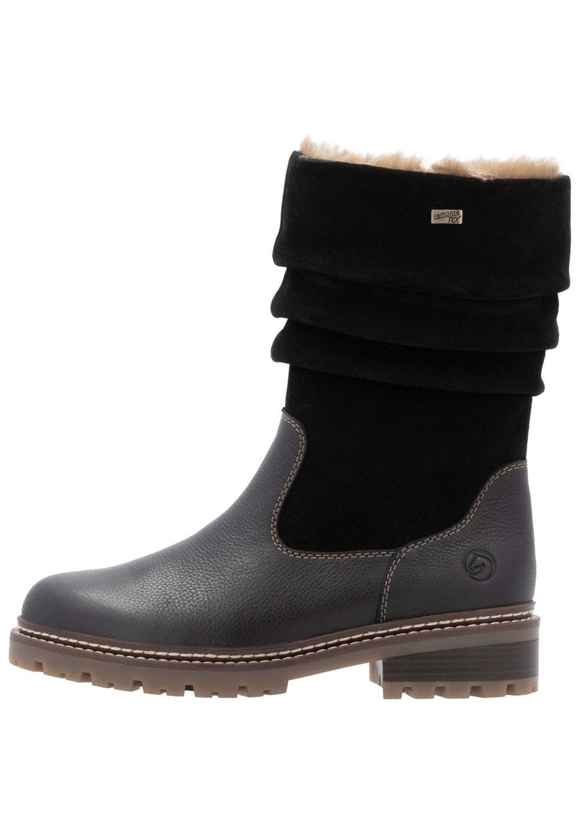 Geshopte Winterstiefeletten aus Leder