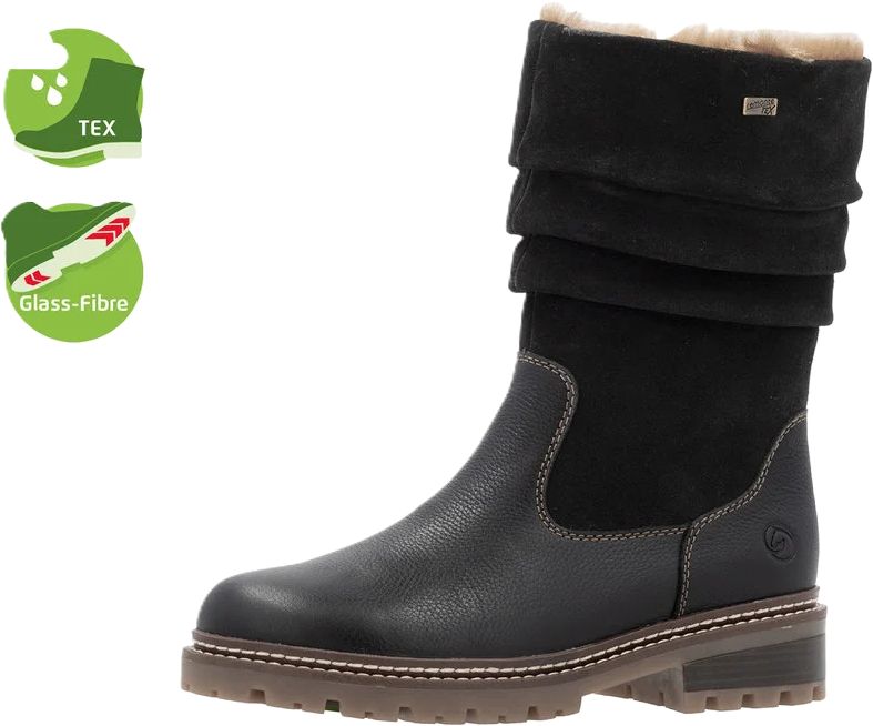 Geshopte Winterstiefeletten aus Leder