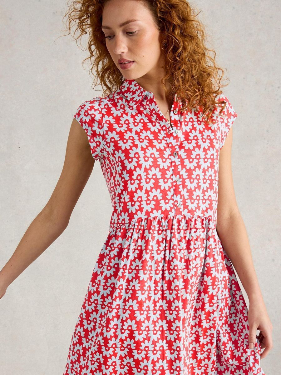 Everly Jersey-Hemdblusenkleid