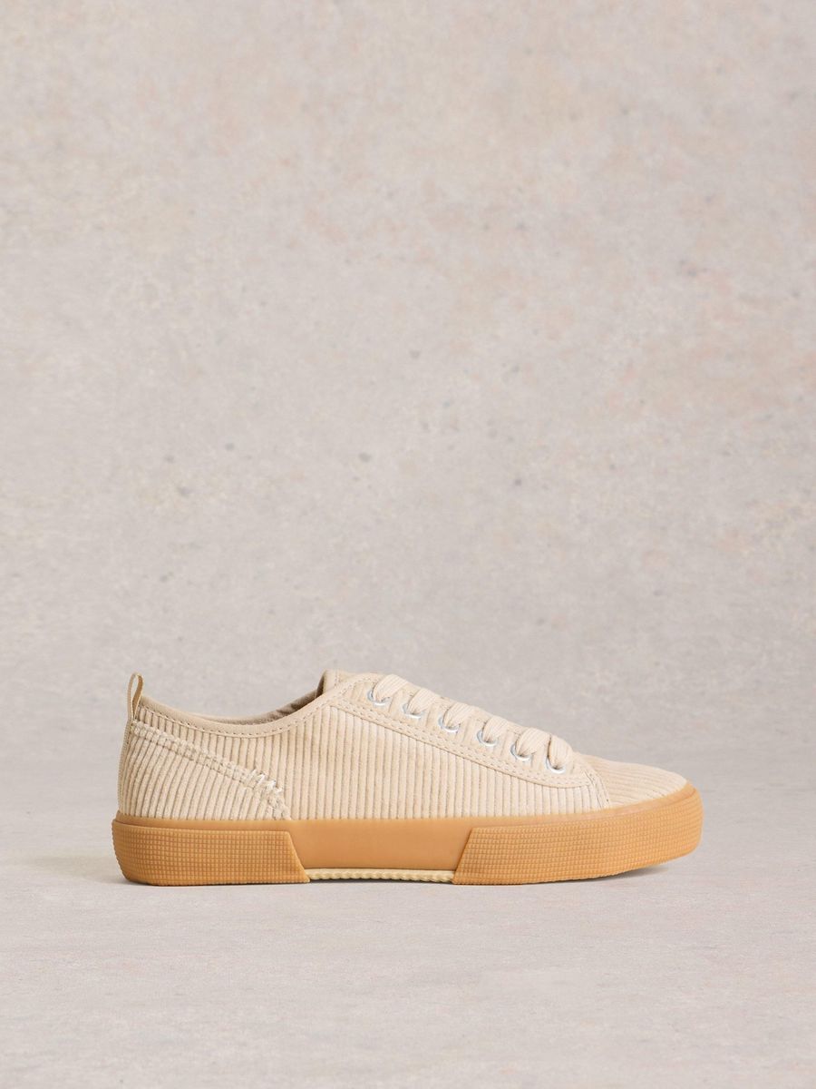 Strukturierte Low-Top Sneaker aus Cord