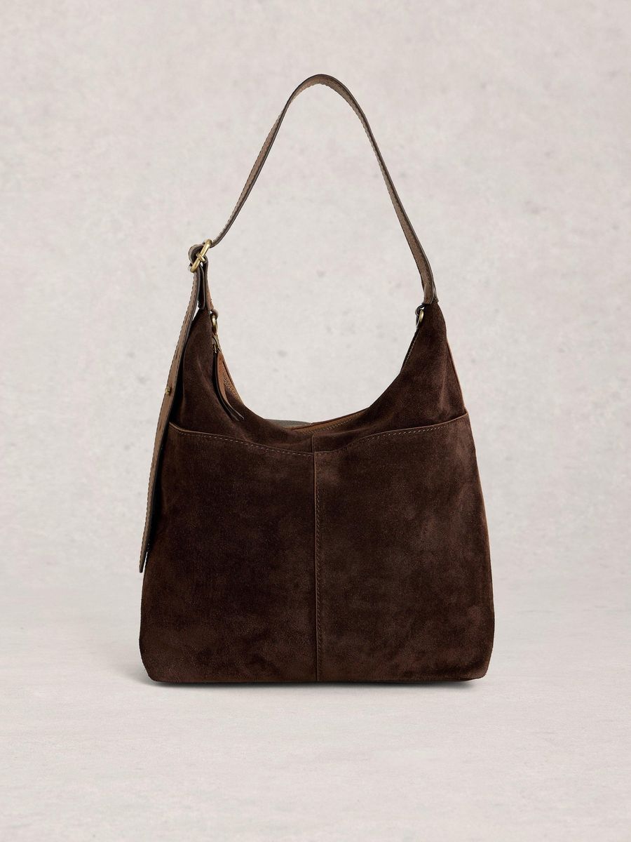 Vielseitige Hobo-Tasche aus genarbtem Leder
