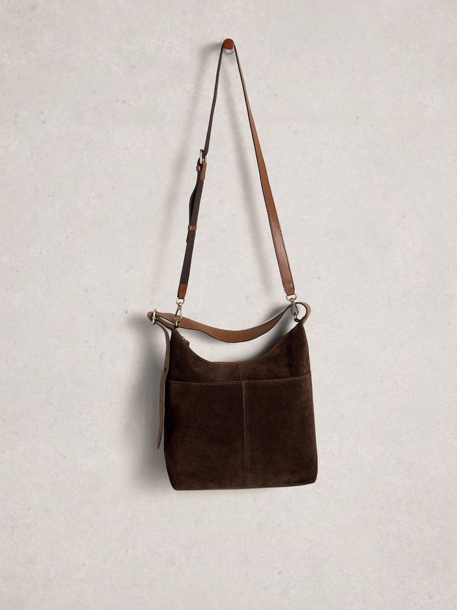 Vielseitige Hobo-Tasche aus genarbtem Leder