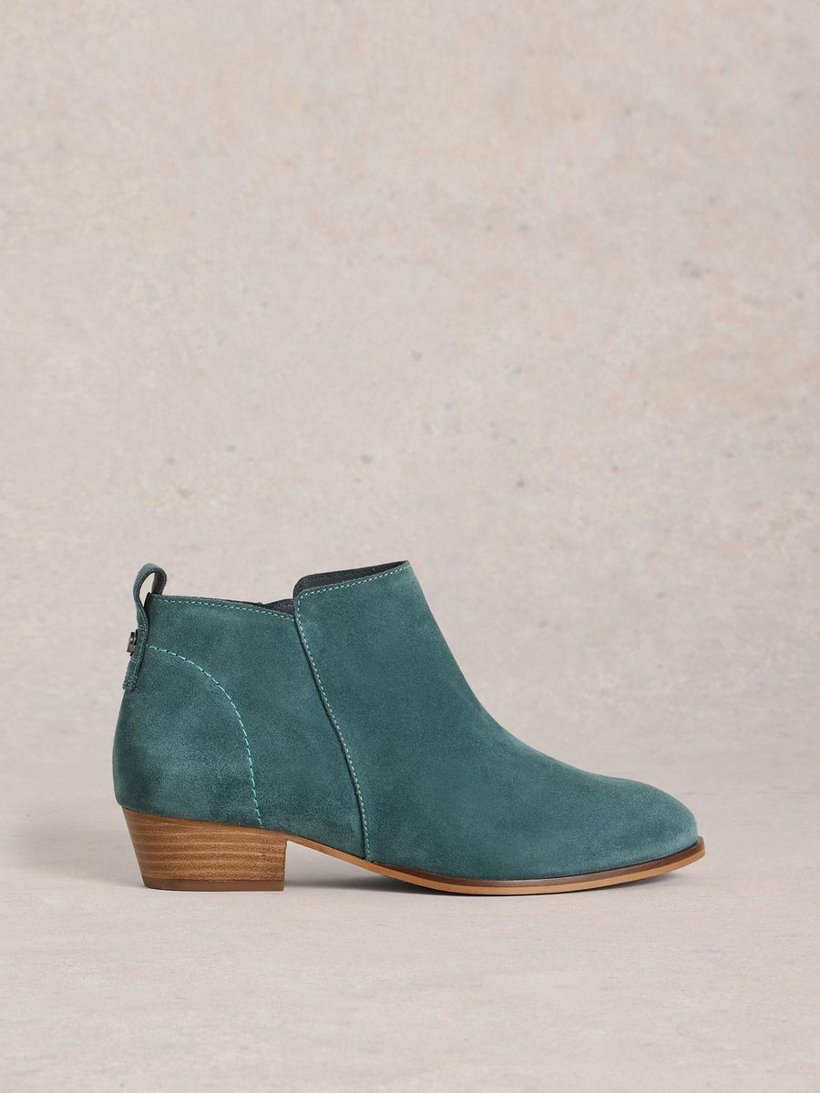 Bequeme Wildleder-Stiefeletten mit Weitschaft
