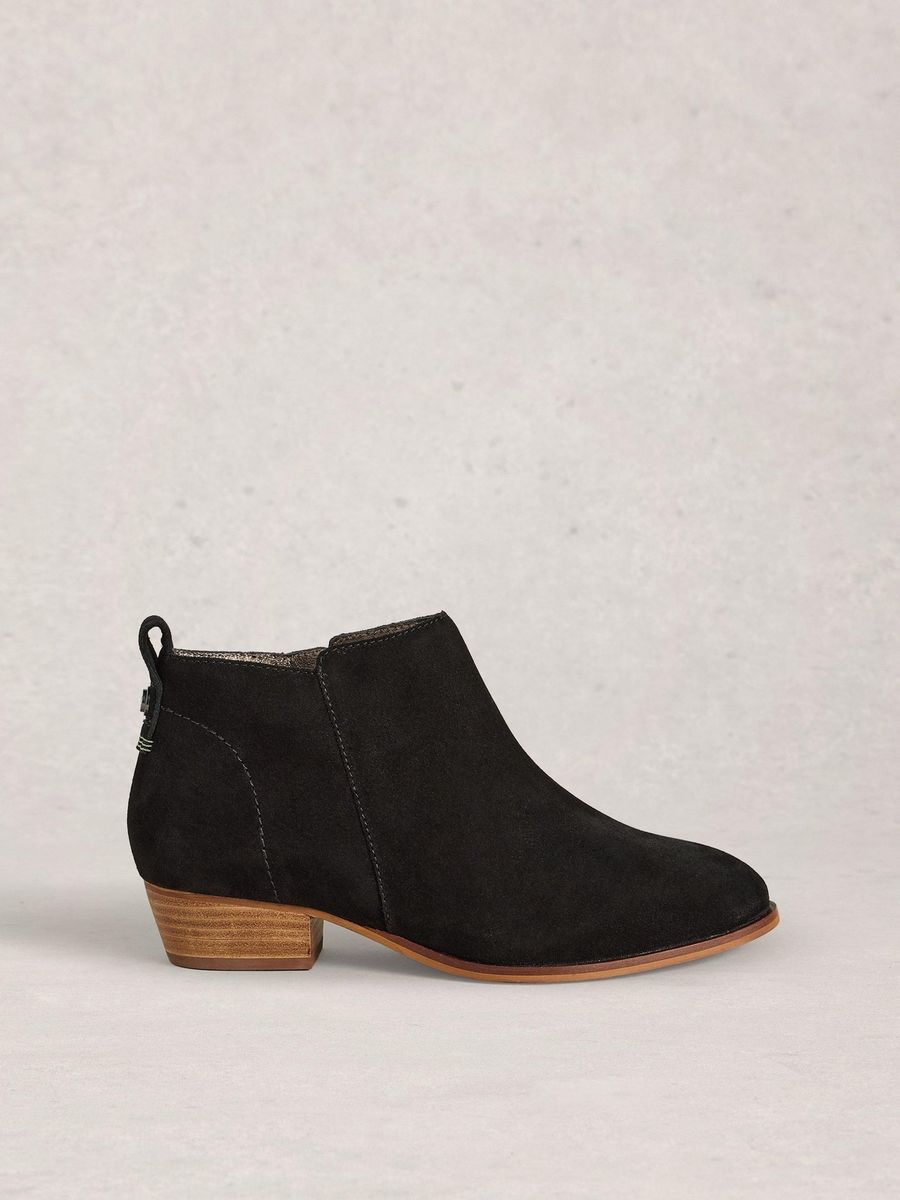 Bequeme Wildleder-Stiefeletten mit Weitschaft
