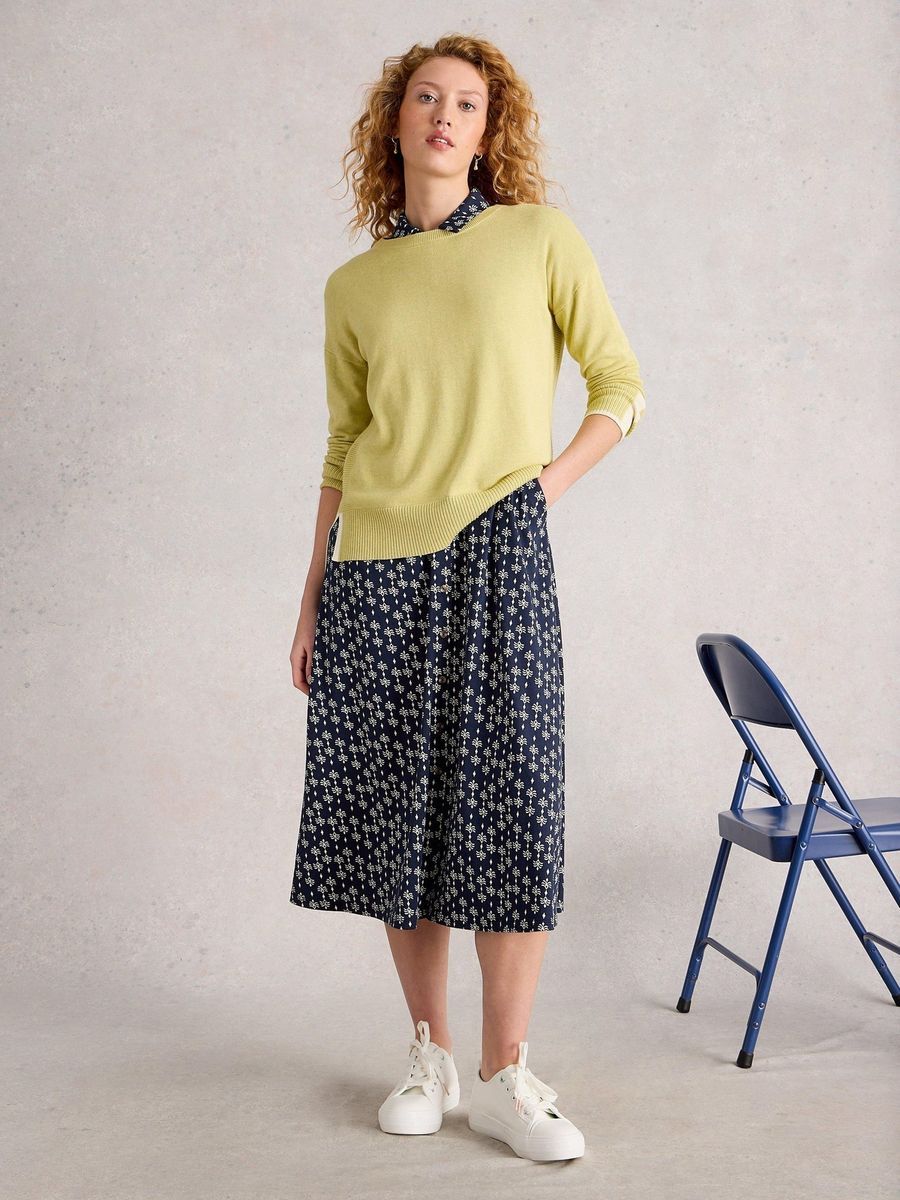 Bedrucktes Jersey-Hemdblusenkleid
