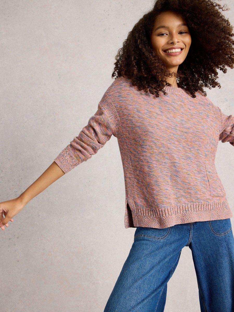 Bio-Baumwolle Melange Strickpullover
