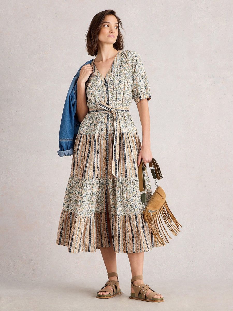 Boho-Midikleid mit Mustermix