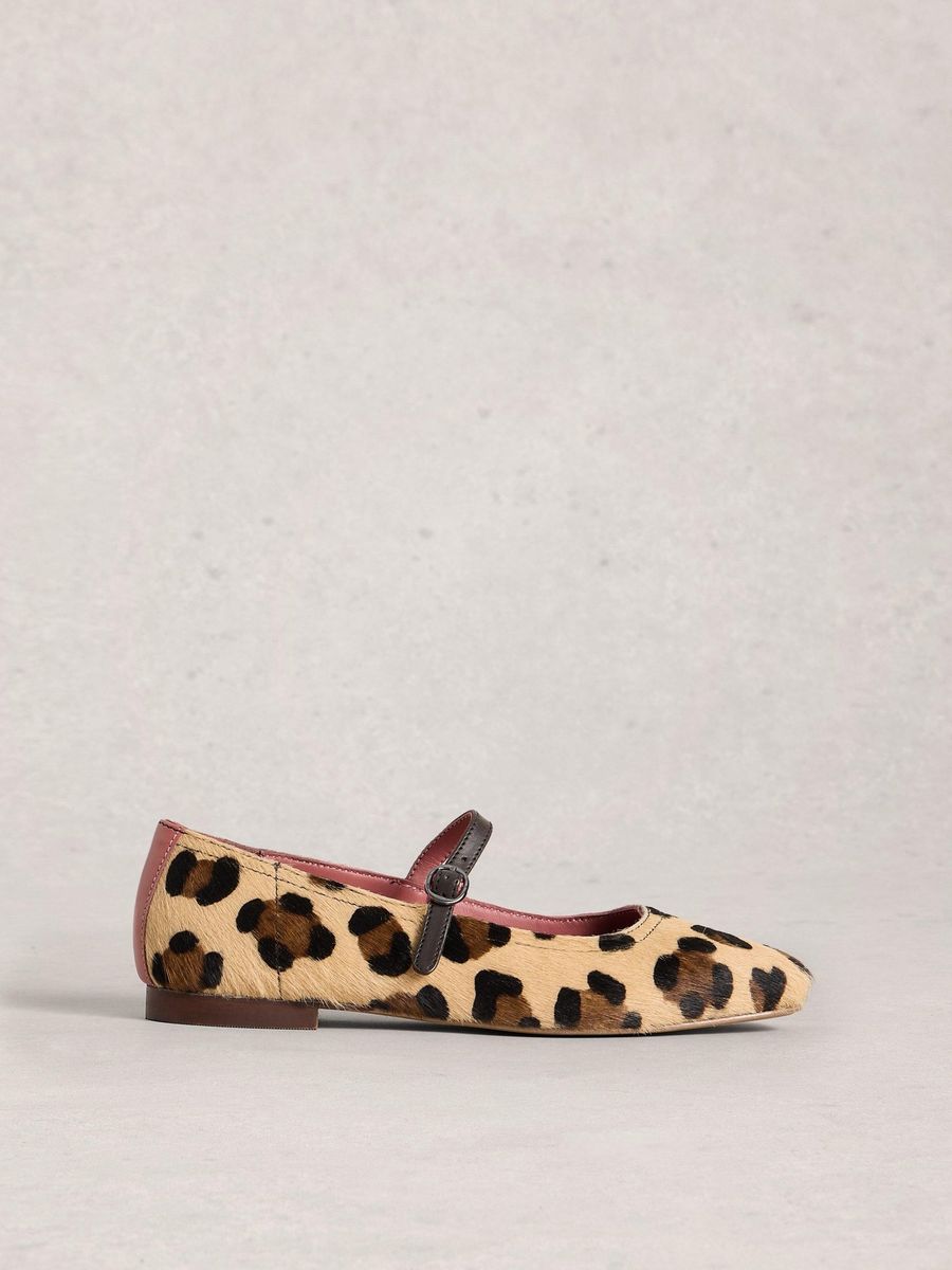 Mary Jane Ballerinas mit Leopardenmuster