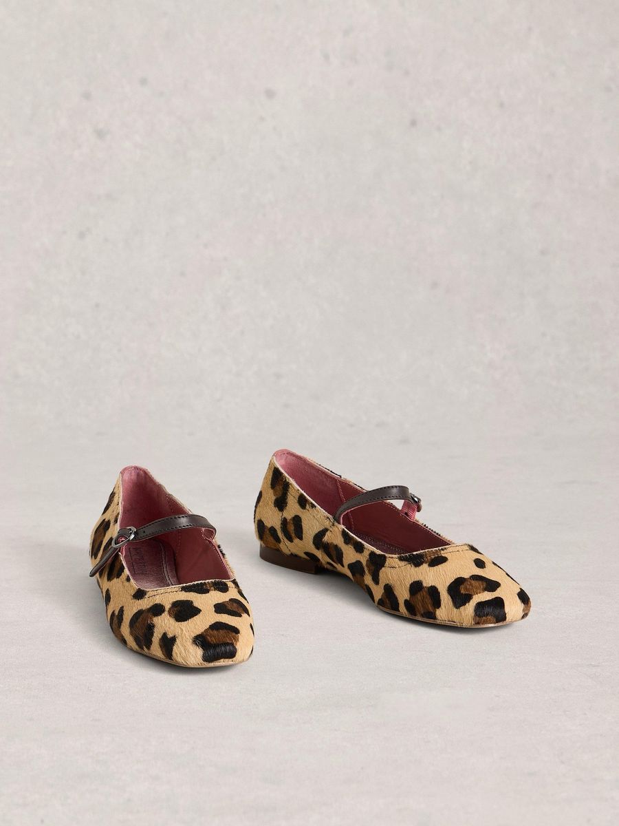 Mary Jane Ballerinas mit Leopardenmuster