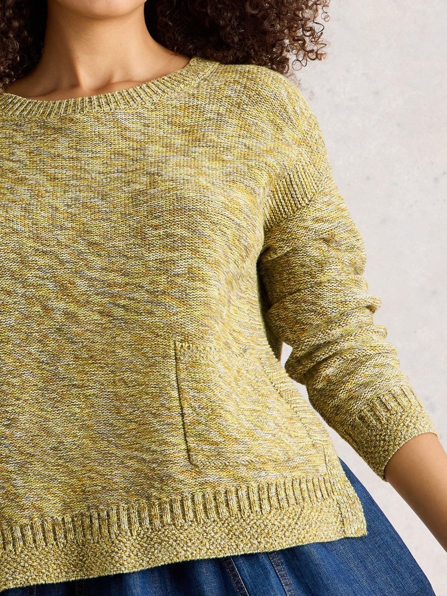 Leichter Melange-Pullover aus Bio-Baumwolle