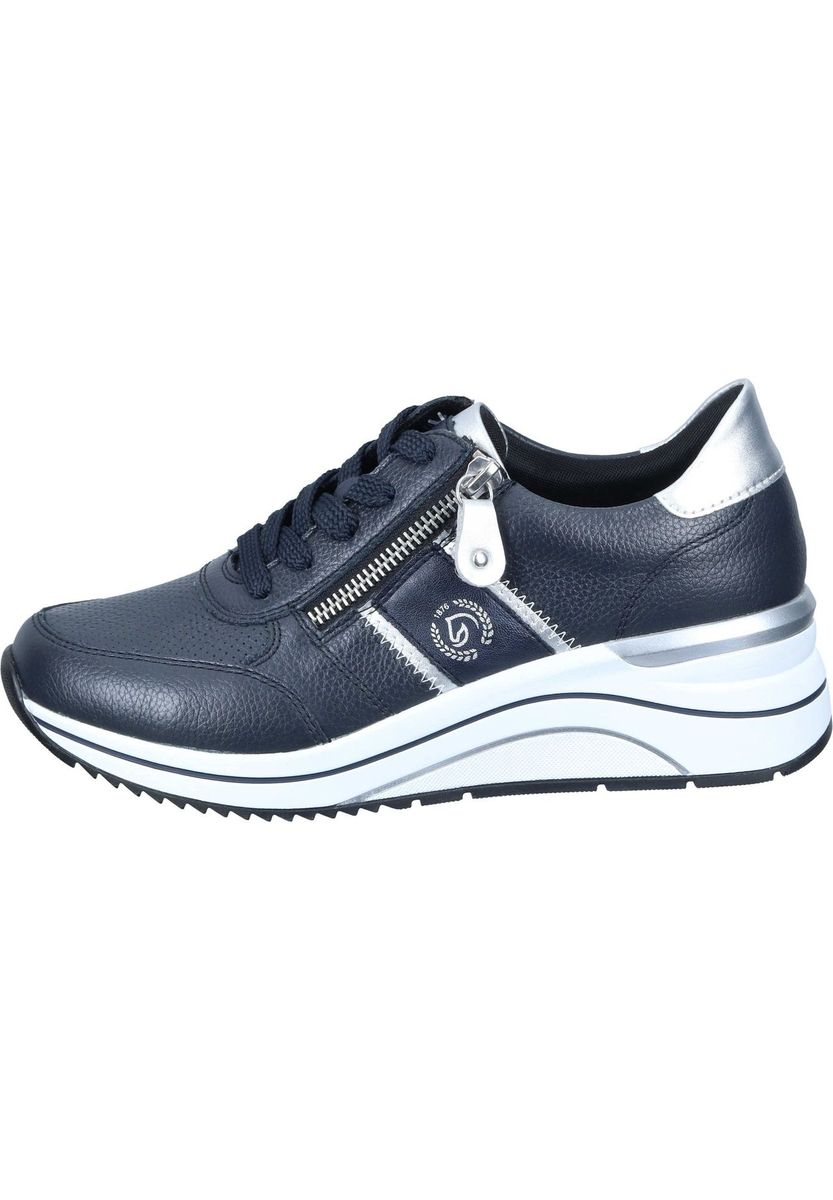 Sportliche Leder Keilsneaker