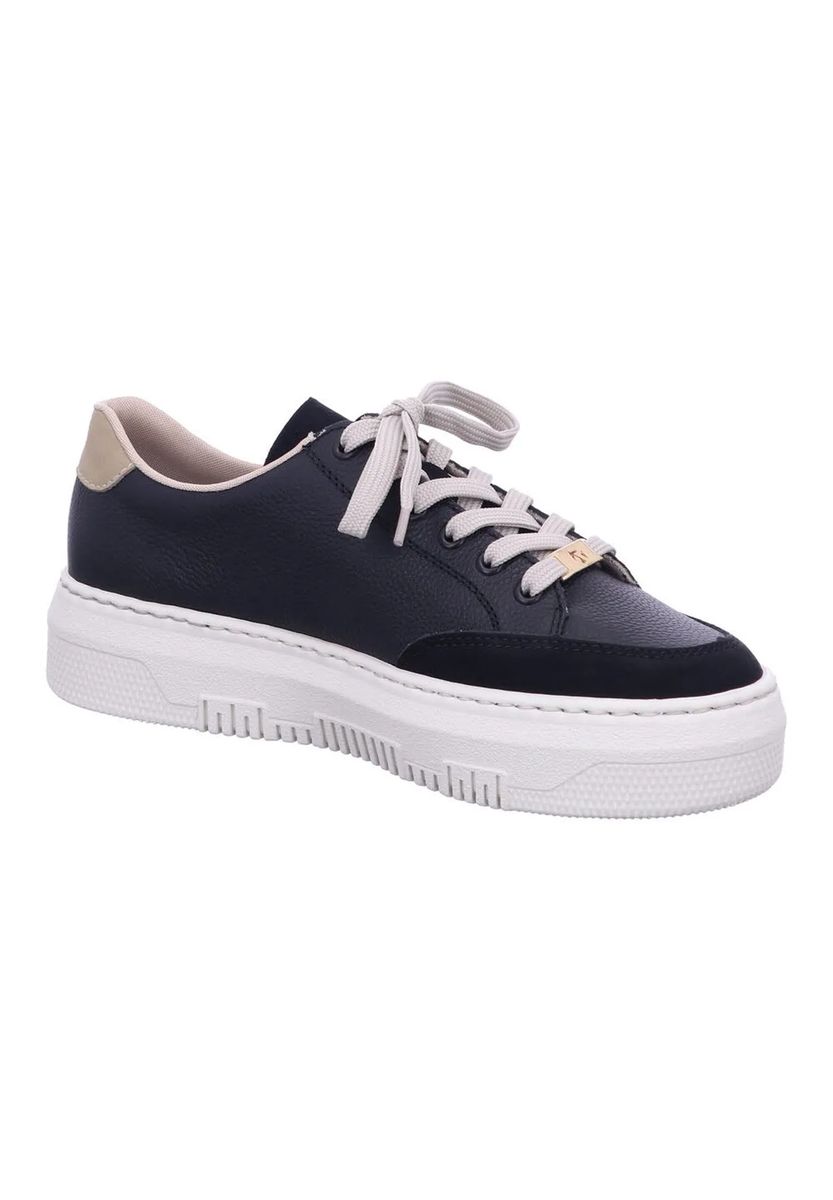 Plateau-Leder-Sneaker mit Reißverschluss