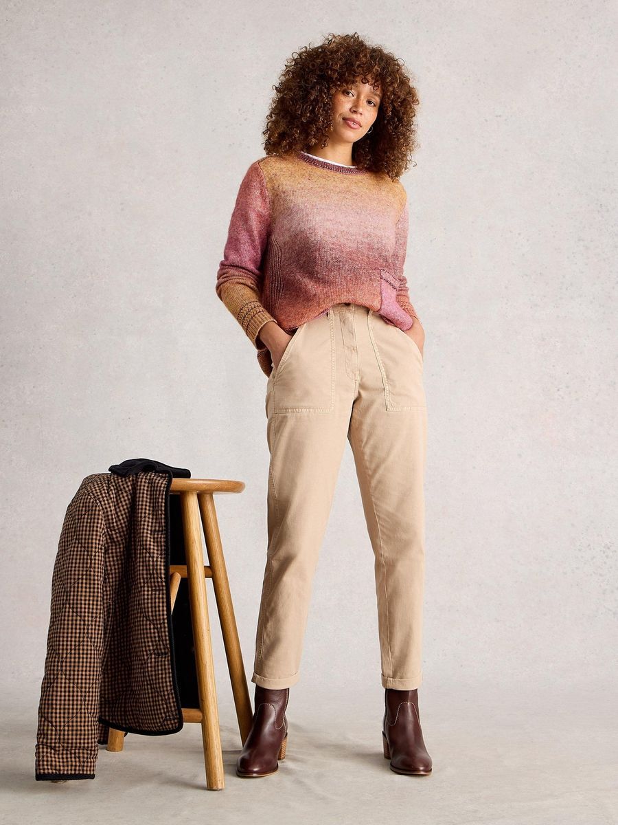Sunset-Ombré-Strickpullover