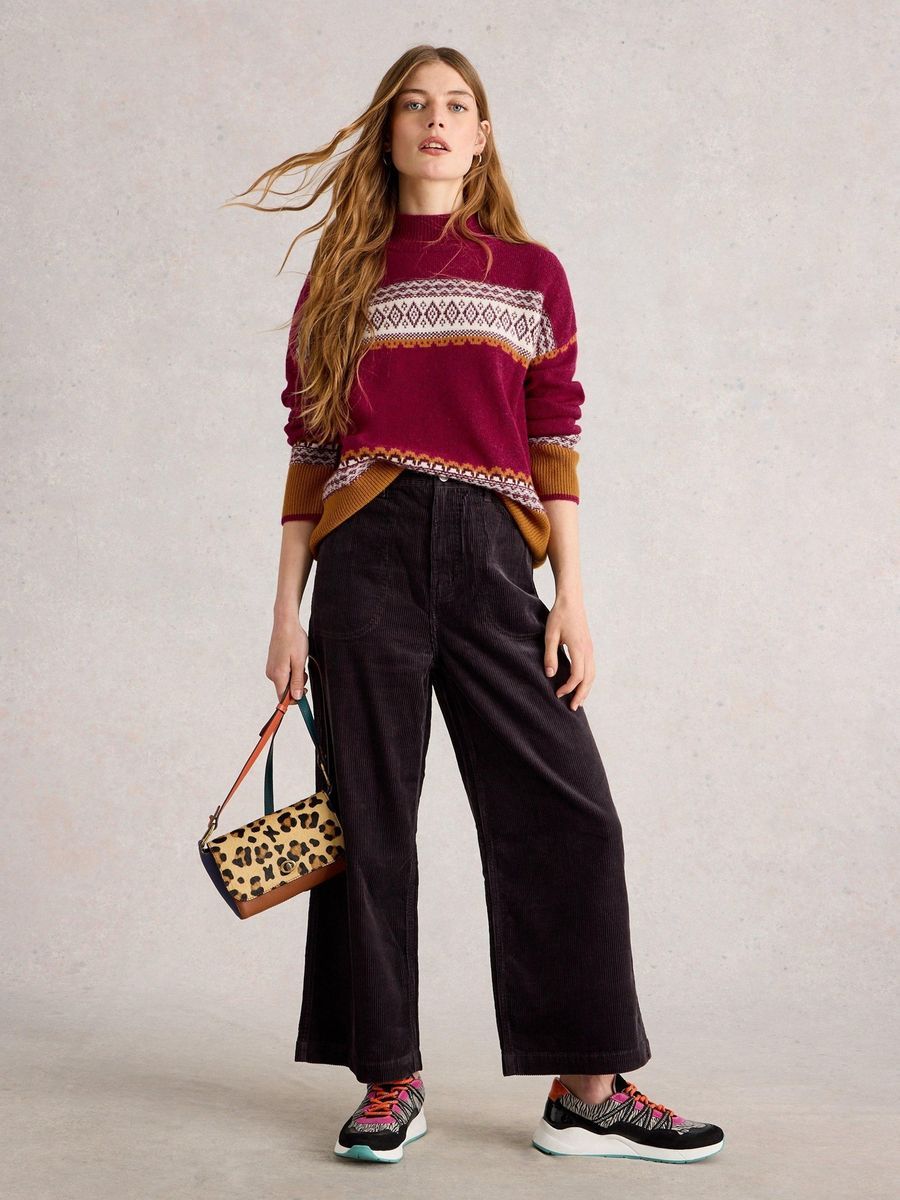 Oversize-Strickpullover mit Fair-Isle-Muster