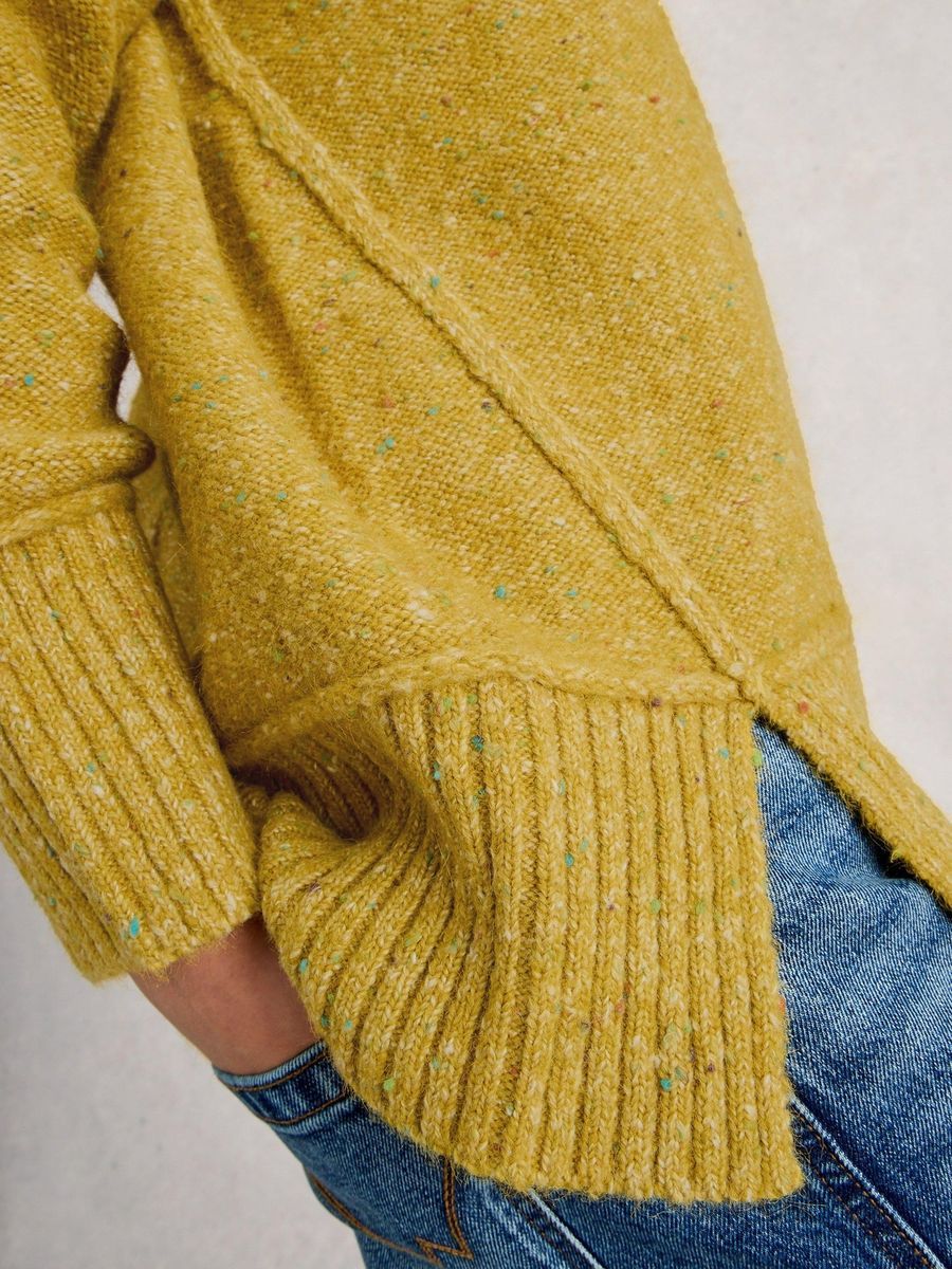Oversized Strickpullover mit V-Ausschnitt
