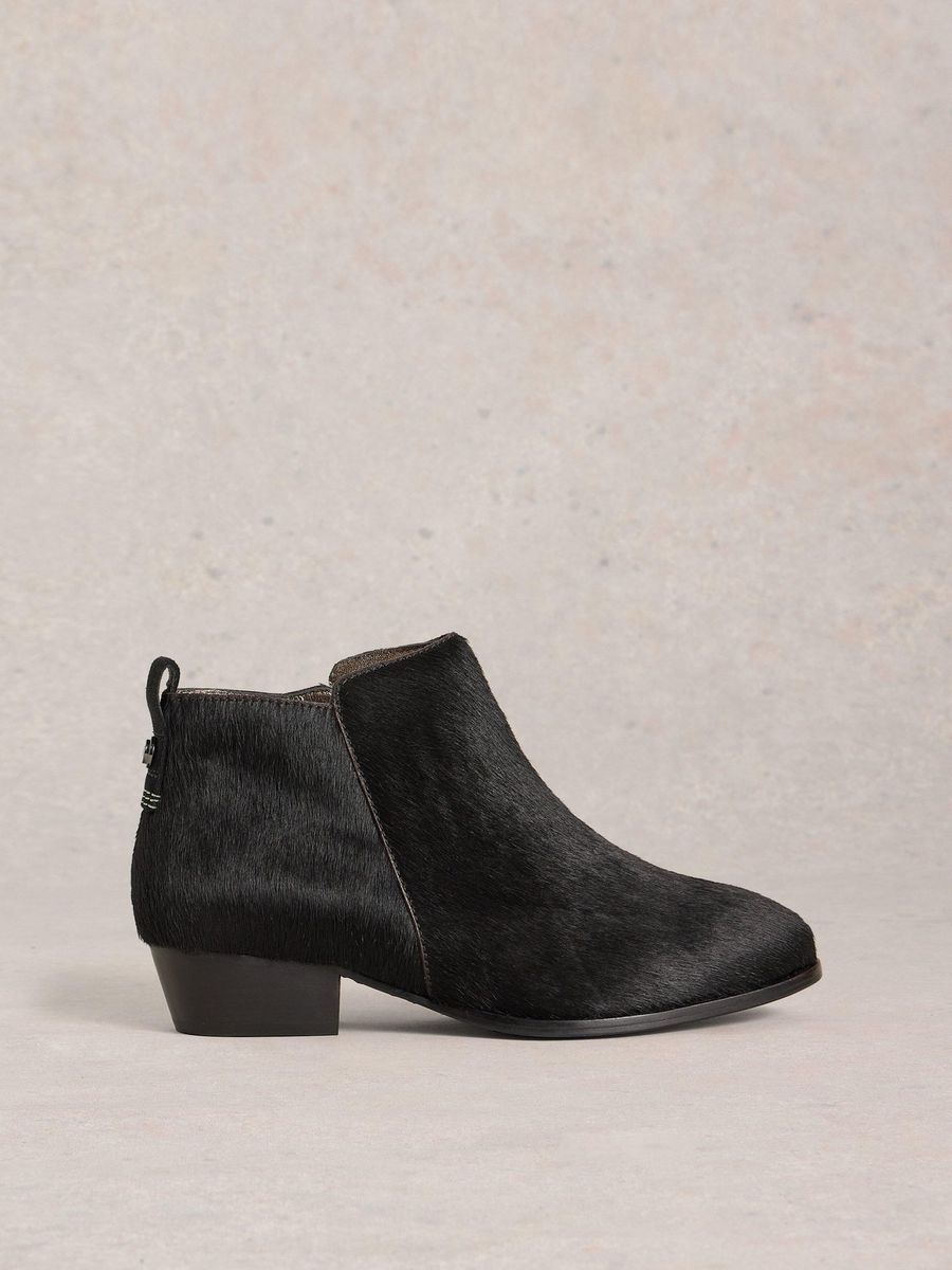 Stiefeletten in Ponyfell-Optik