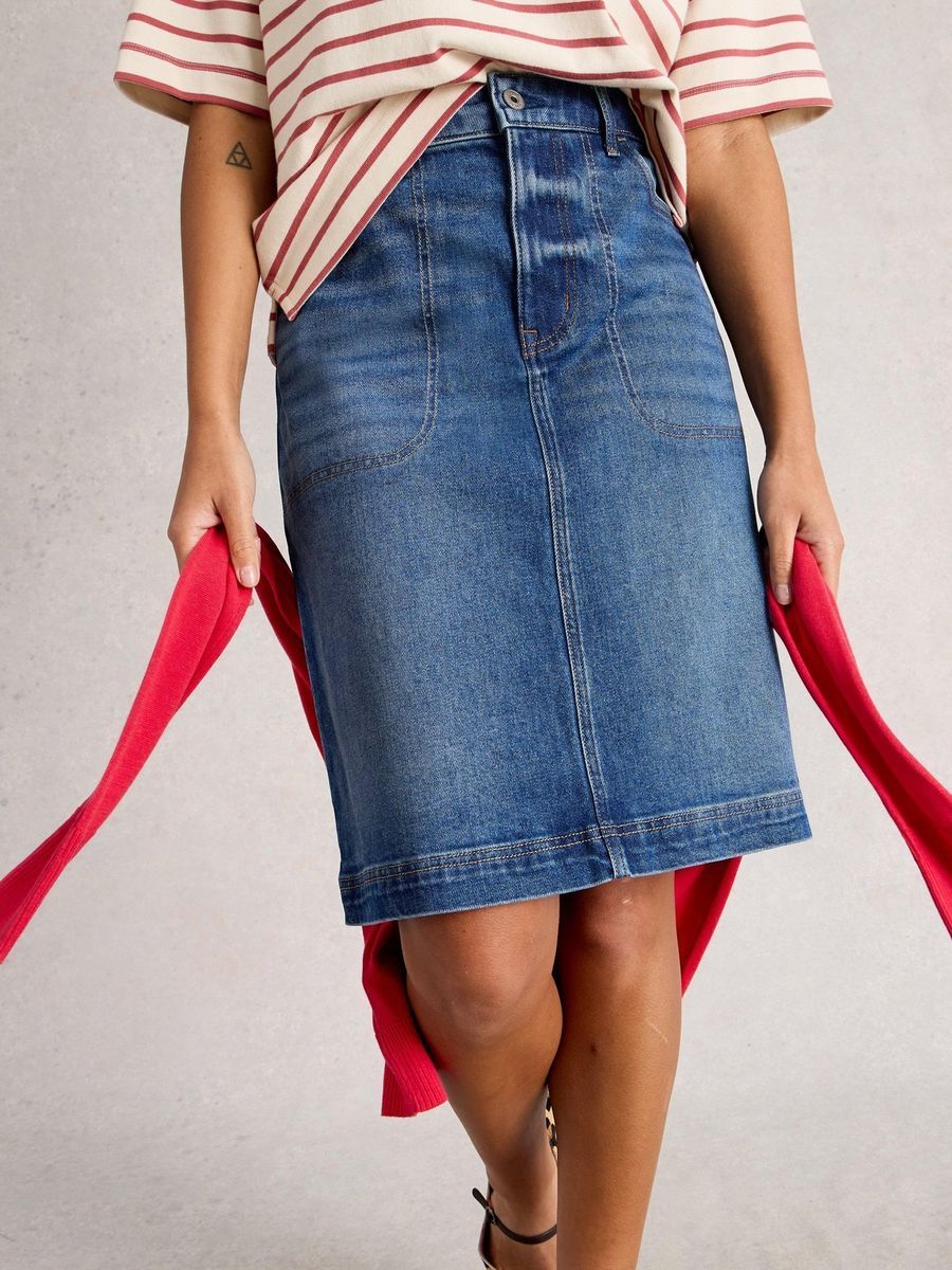 Nachhaltiger High-Waist Jeansrock