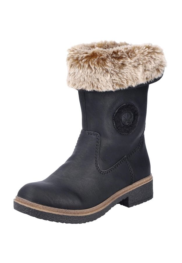 Robuste Stiefel mit Kunstfell-Besatz