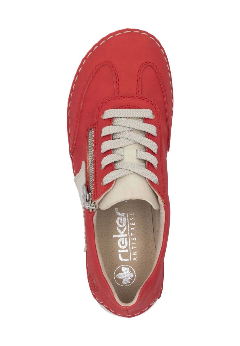 Schnür-Sneaker mit seitlichem Reißverschluss