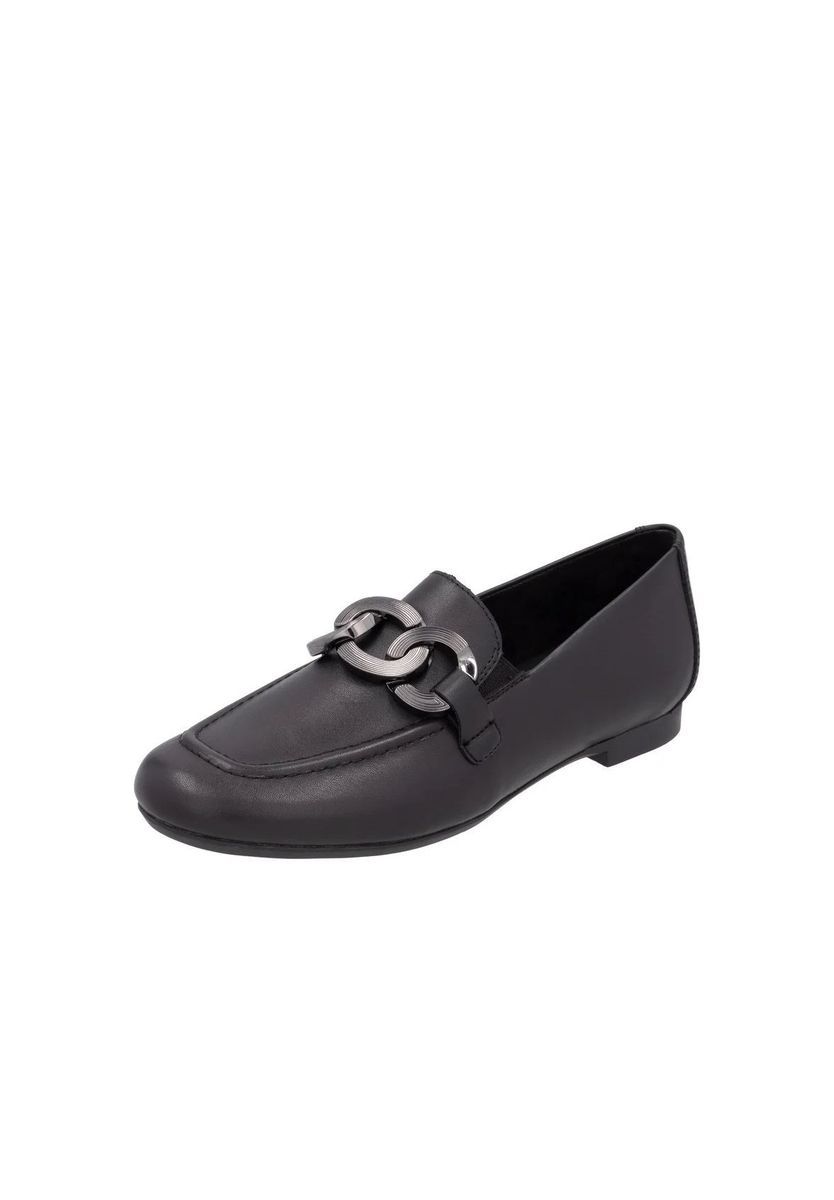 Elegante Leder-Loafer mit Kettendetail