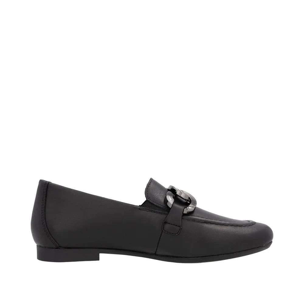 Elegante Leder-Loafer mit Kettendetail
