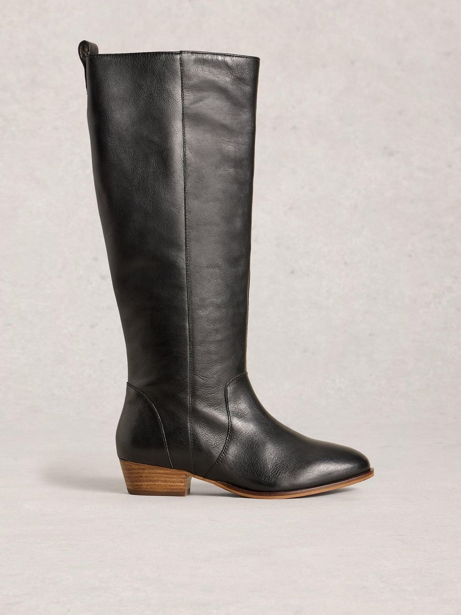 Elegante kniehohe Lederstiefel