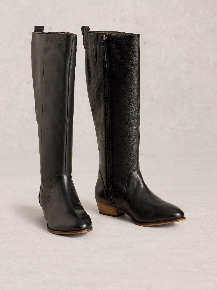 Elegante kniehohe Lederstiefel
