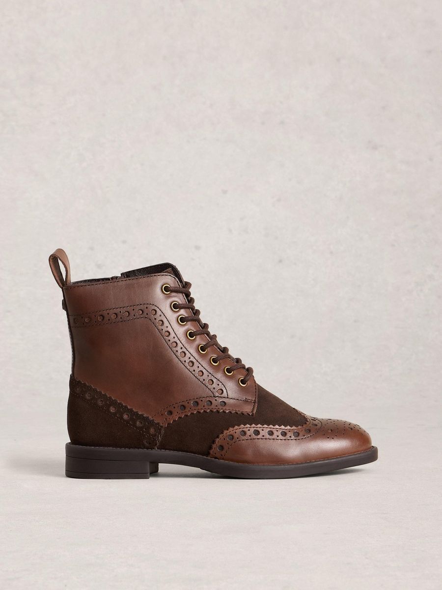 Klassische Budapester Schnür-Stiefeletten
