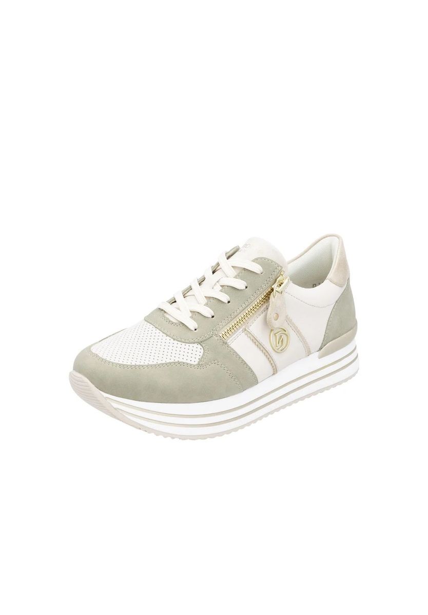 Plateau-Sneaker mit seitlichem Reißverschluss