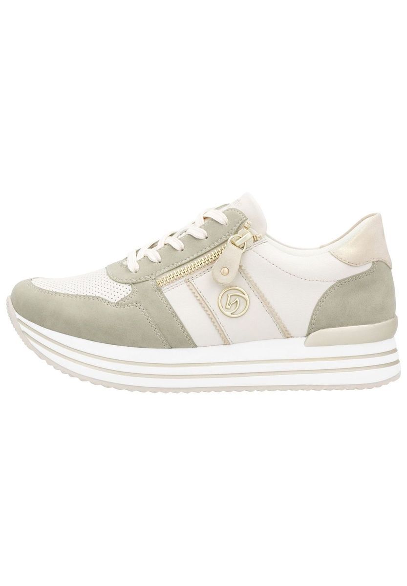Plateau-Sneaker mit seitlichem Reißverschluss