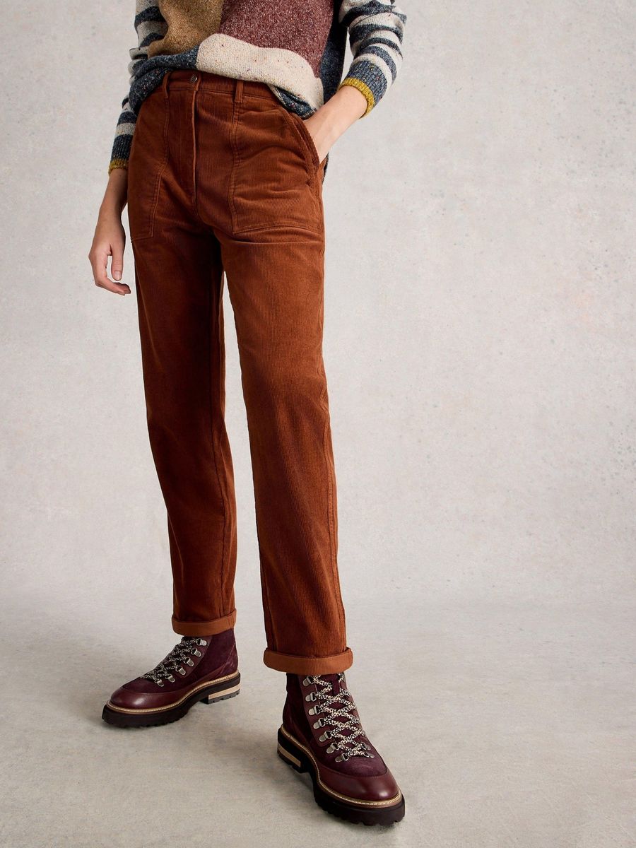 Cordhose mit geradem Bein im Utility-Stil