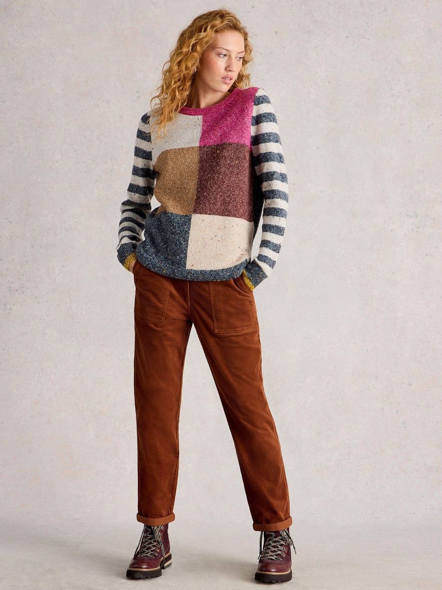 Cordhose mit geradem Bein im Utility-Stil