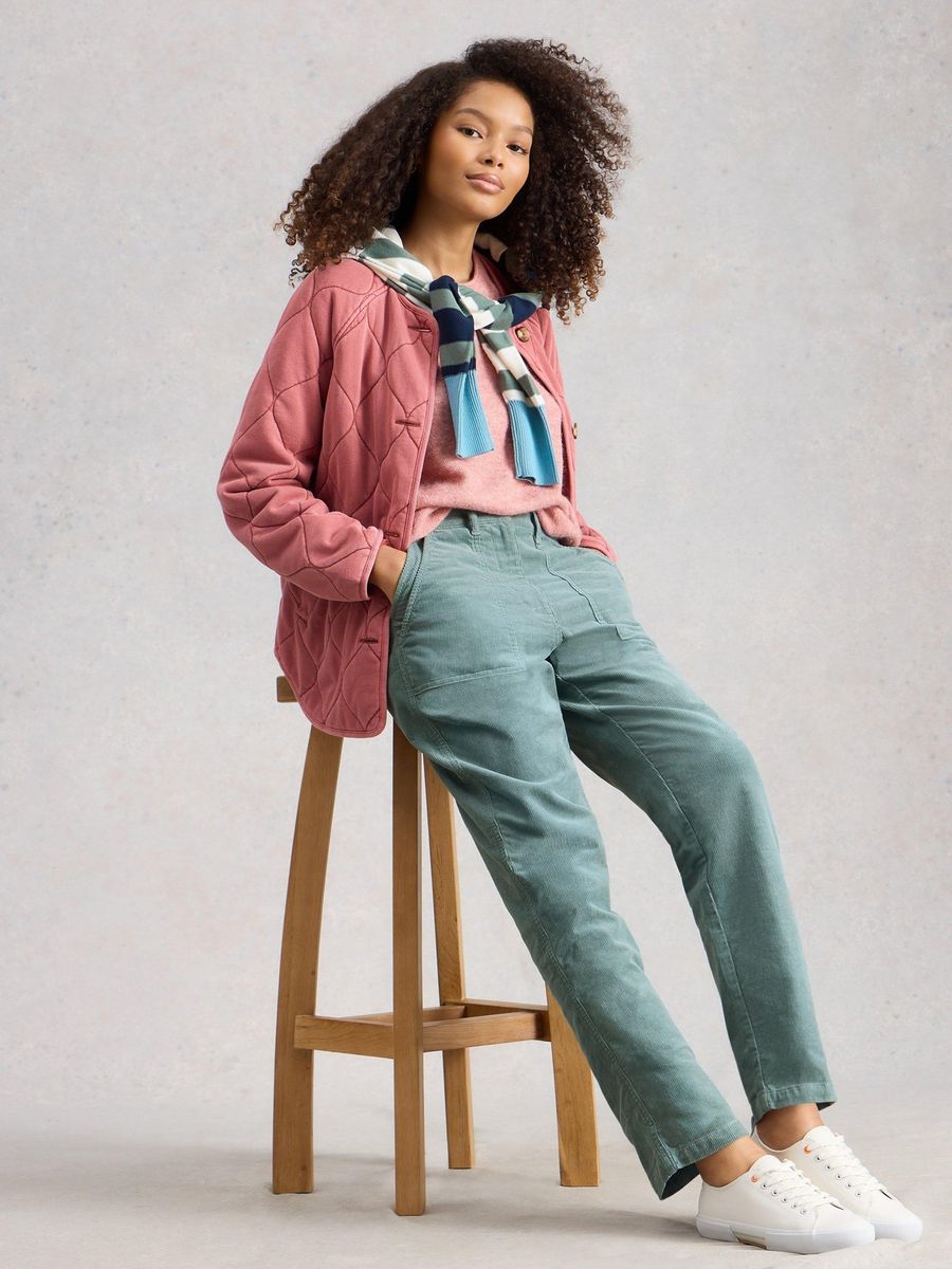 Cordhose mit geradem Bein im Utility-Stil