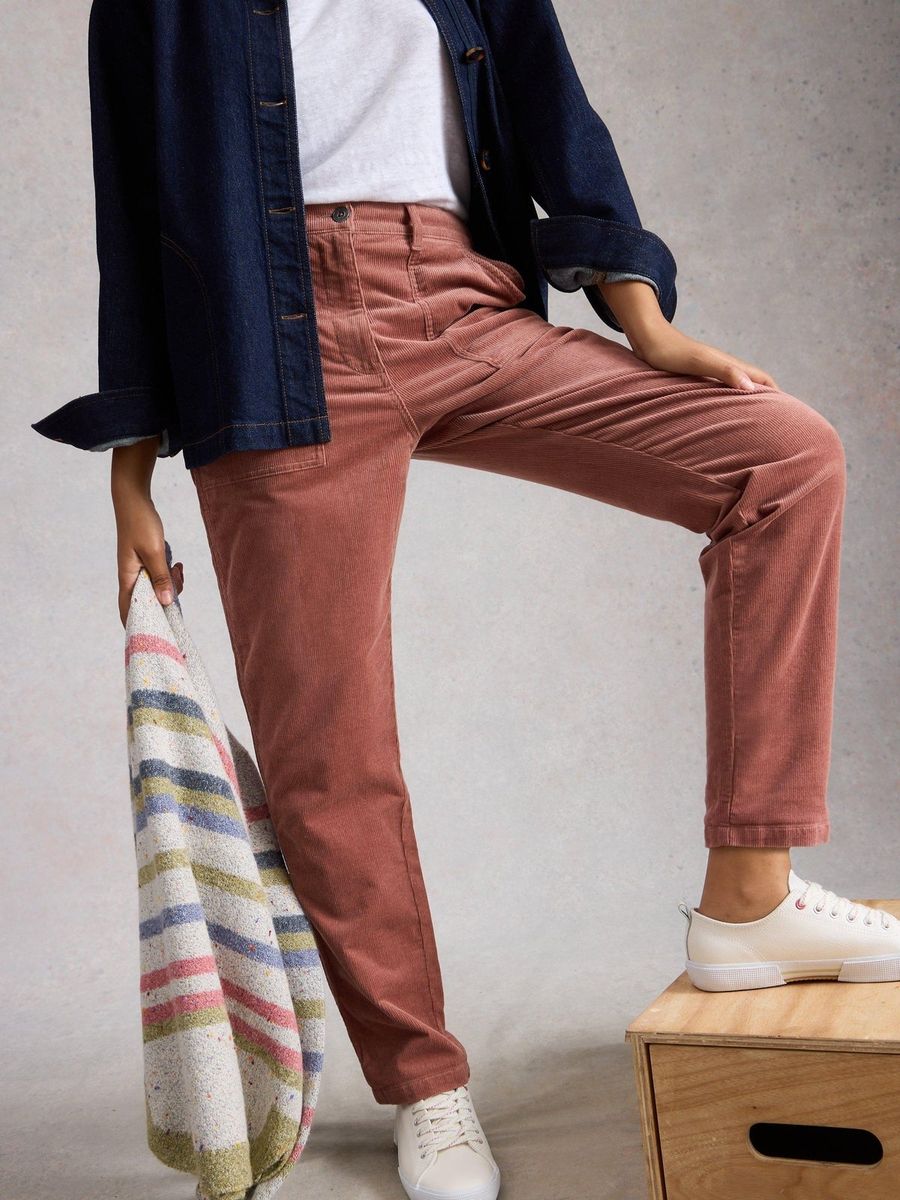 Cordhose mit geradem Bein im Utility-Stil