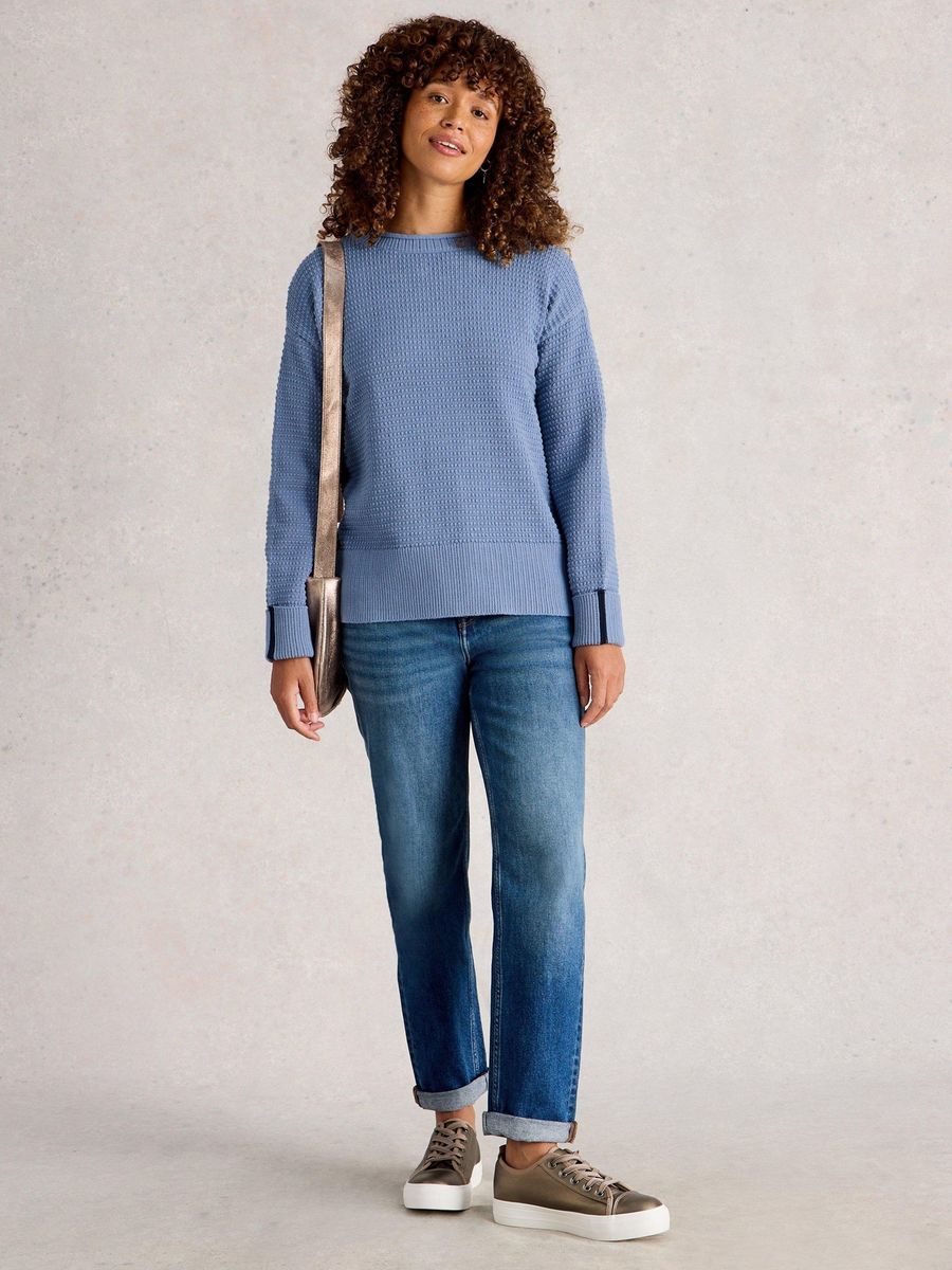 Strukturierter Strickpullover aus Bio-Baumwolle