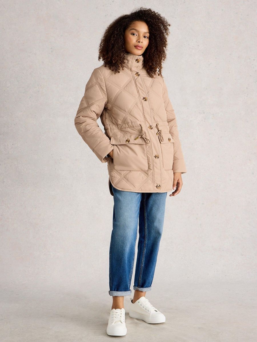 Steppjacke mit verstellbarer Taille