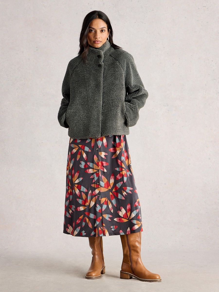 Wendbare Teddy-Velours-Jacke