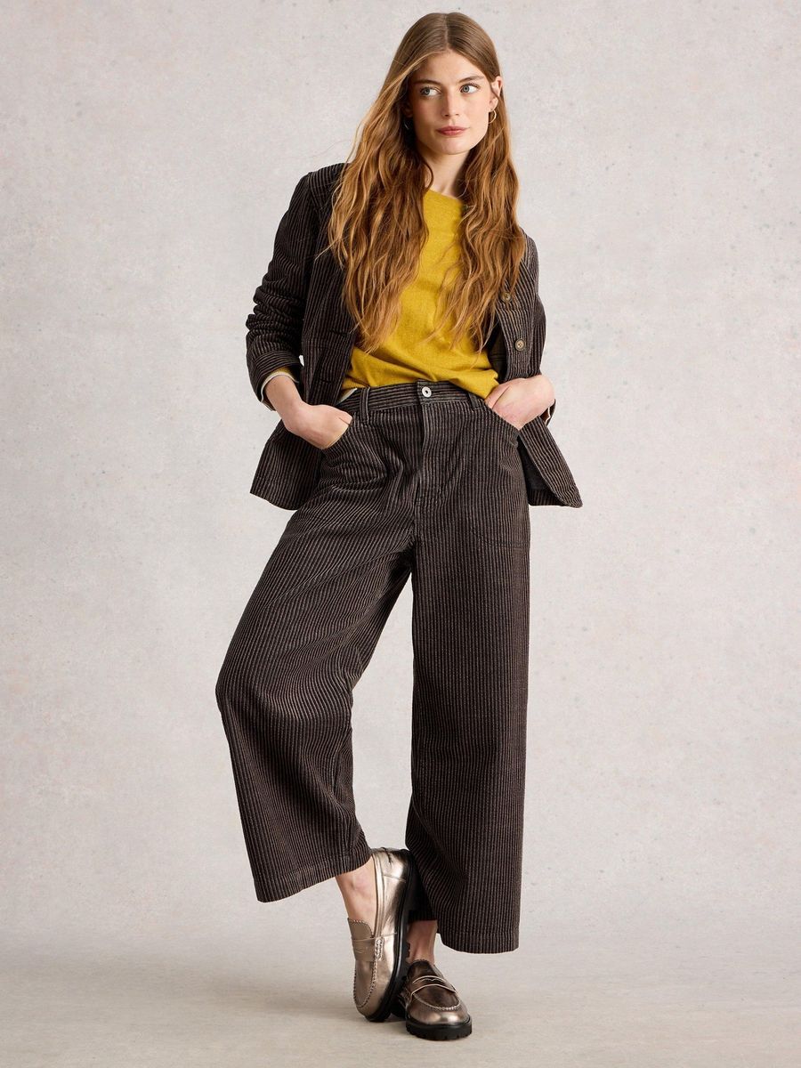7/8-Kordhose mit weitem Bein