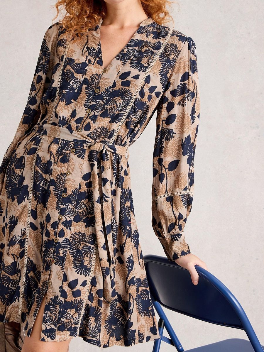 Paloma Midikleid mit botanischem Print