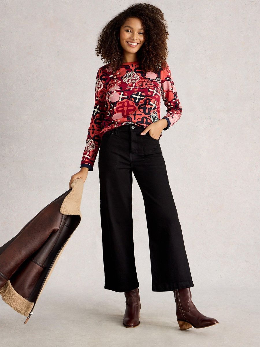 Langarmshirt mit floralem Print