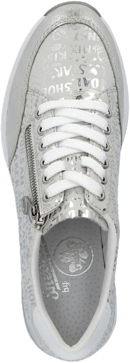 Keilsneaker mit typografischem Print