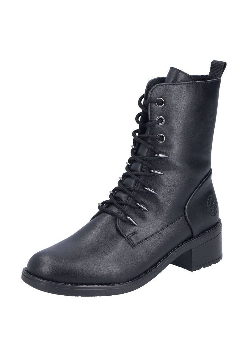 Klassische Schnürstiefeletten mit Blockabsatz