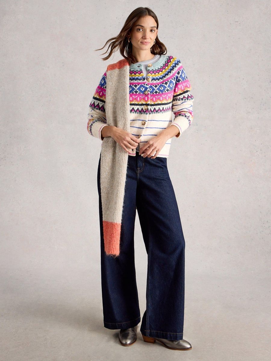 Strickjacke mit Arctic-Fairisle-Muster
