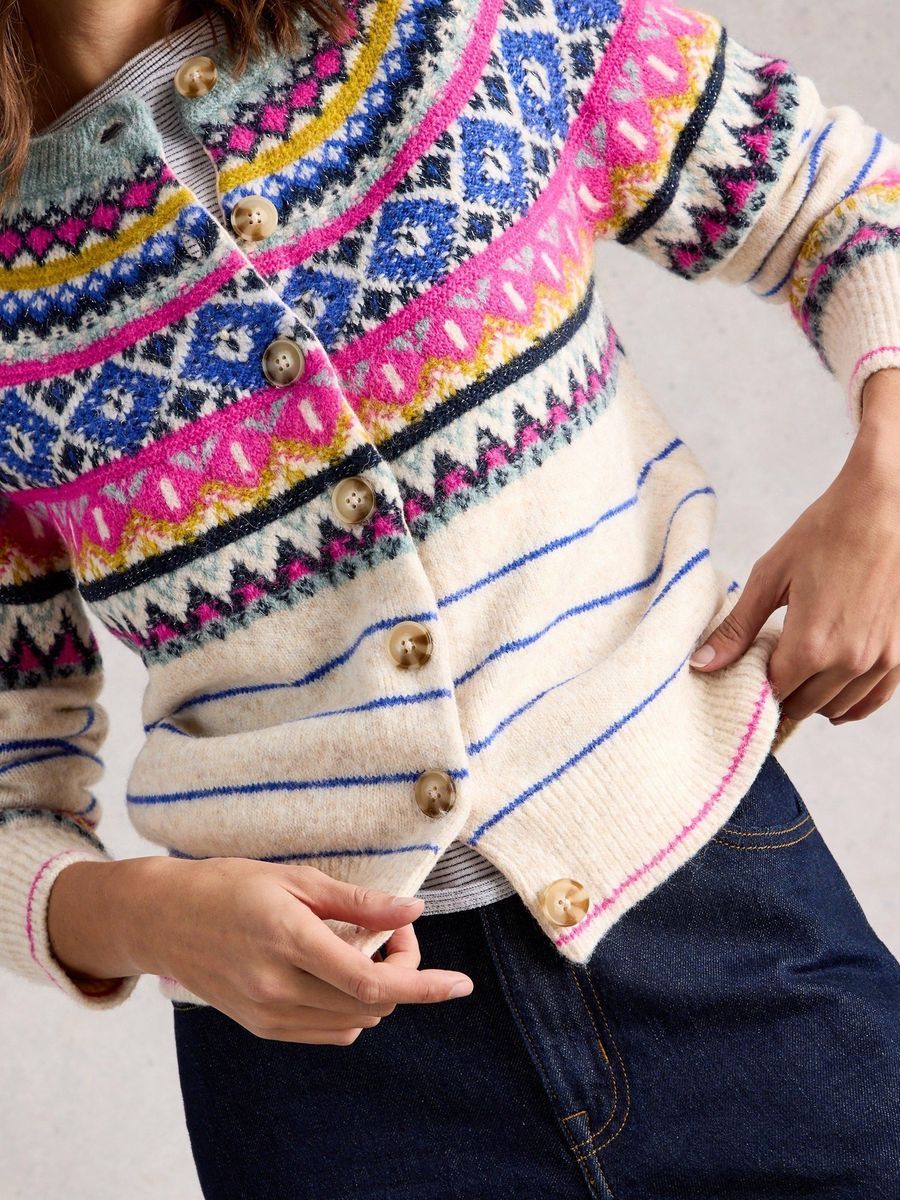 Strickjacke mit Arctic-Fairisle-Muster