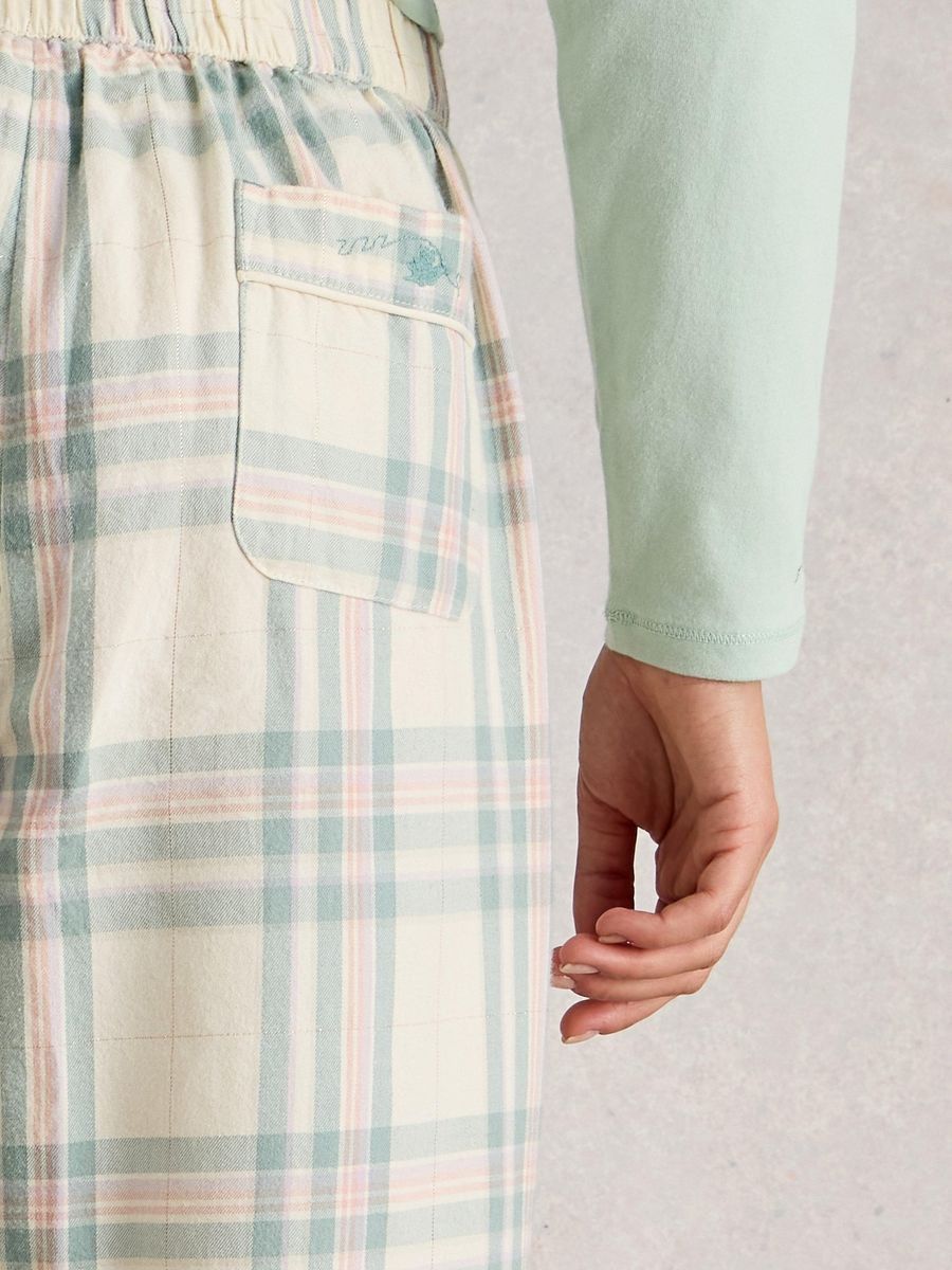 Karierte Pyjamahose aus Bio-Baumwolle