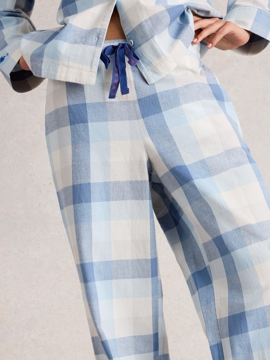 Klassische karierte Bio-Baumwolle Pyjamahose
